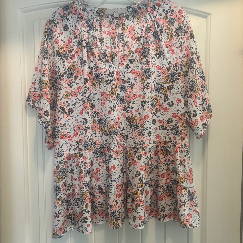 LOFT Floral Print Blouse